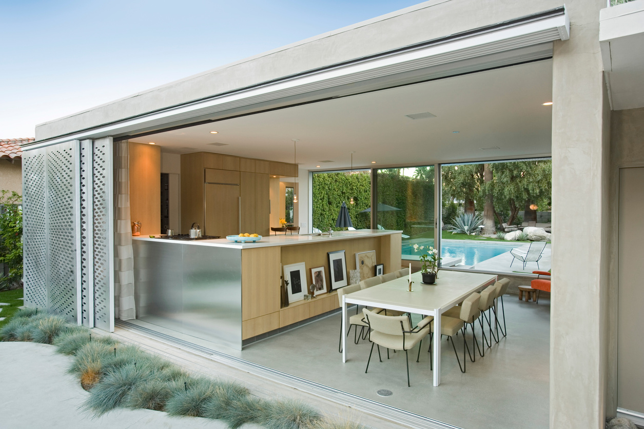 Kitchen And Dining Area From Outdoors
